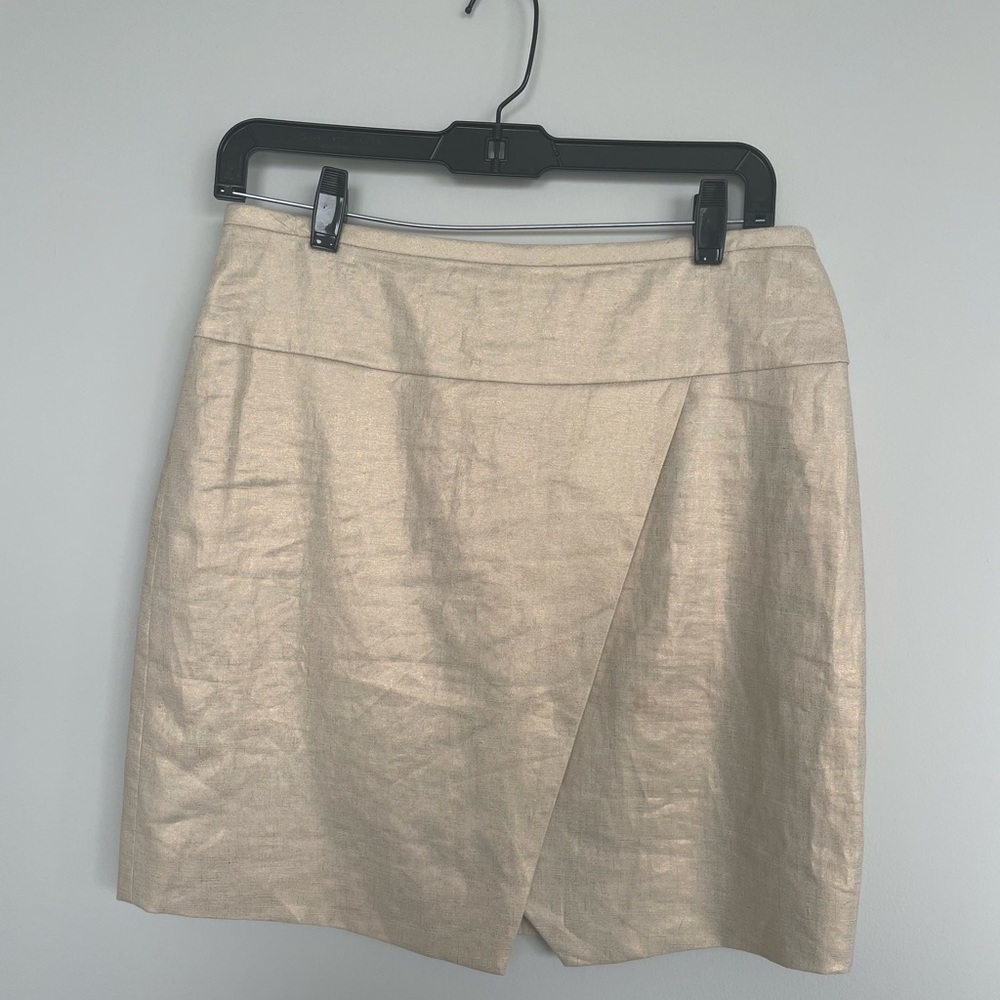 Shiny gold J crew skirt